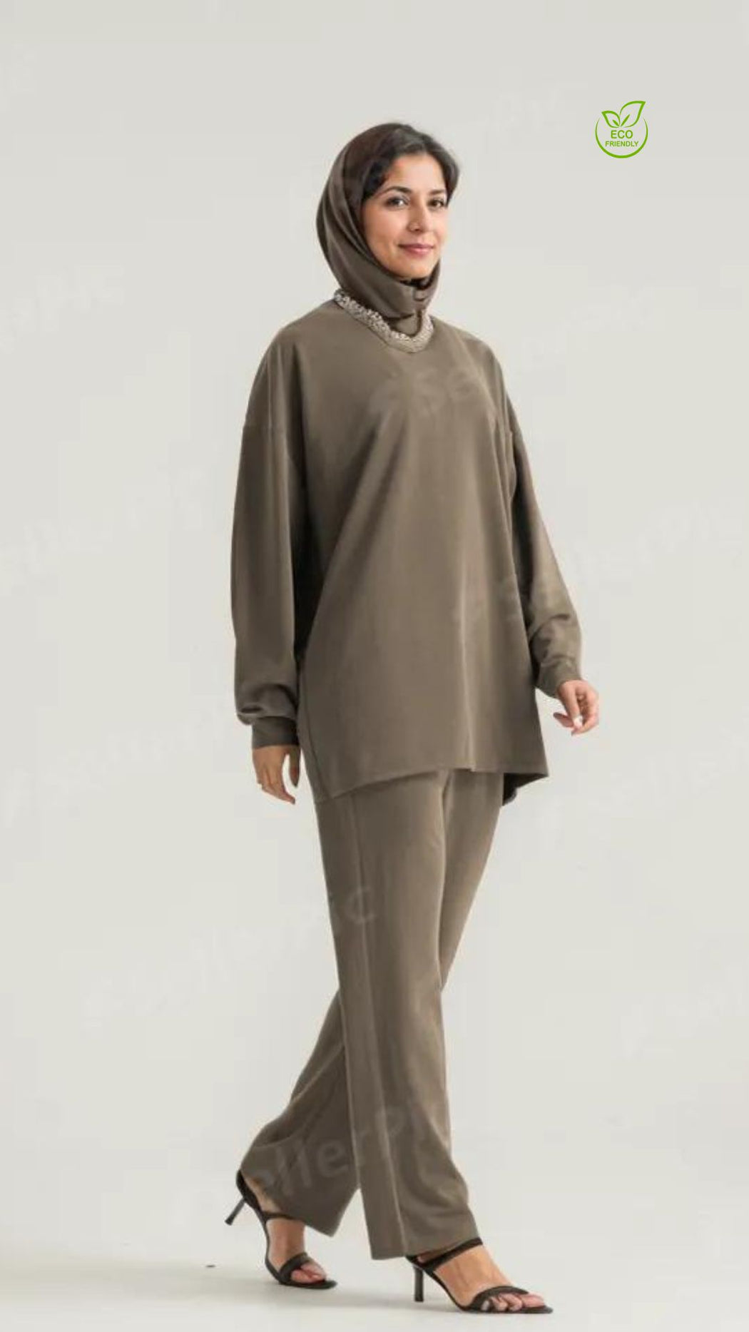 YOF Modest EcoEase Relaxed Fit Wide-Leg Modest Pants
