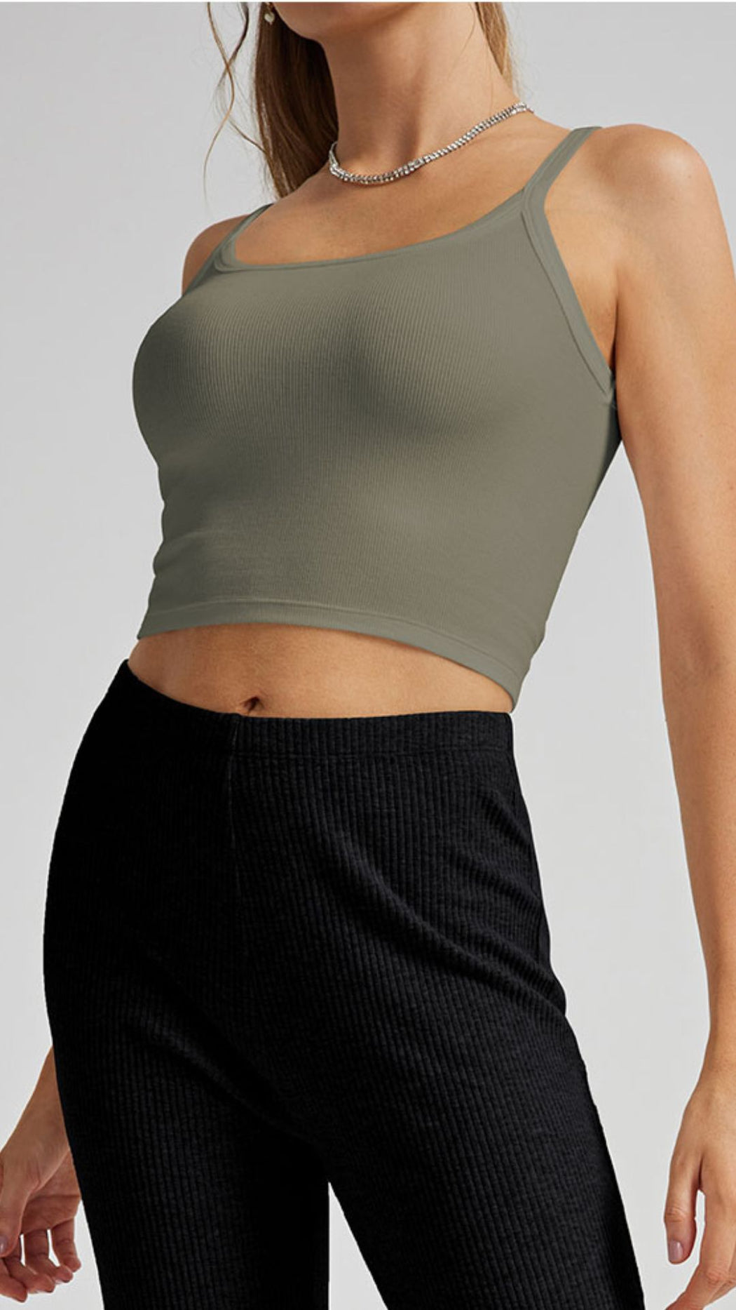 EcoEase Ribbed Crop Top