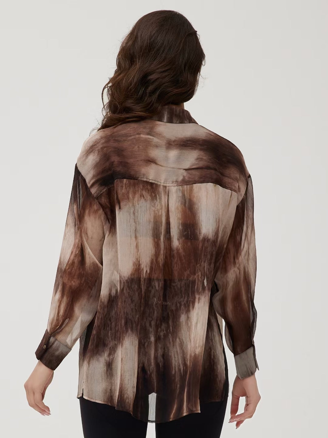 Marble Print Long Sleeve Shirts
