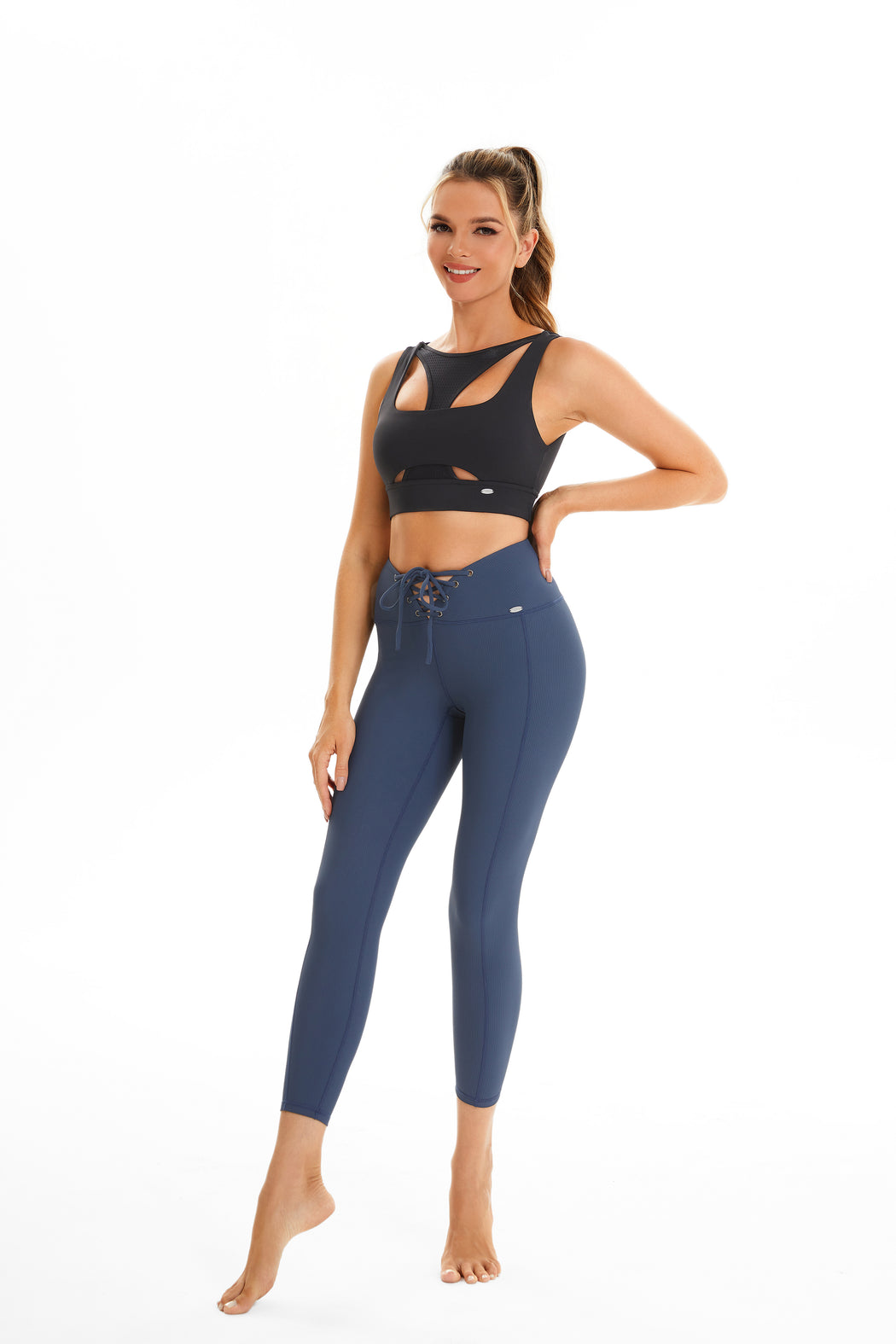 Ultra Hold High Neck Mesh Sports Bra Top