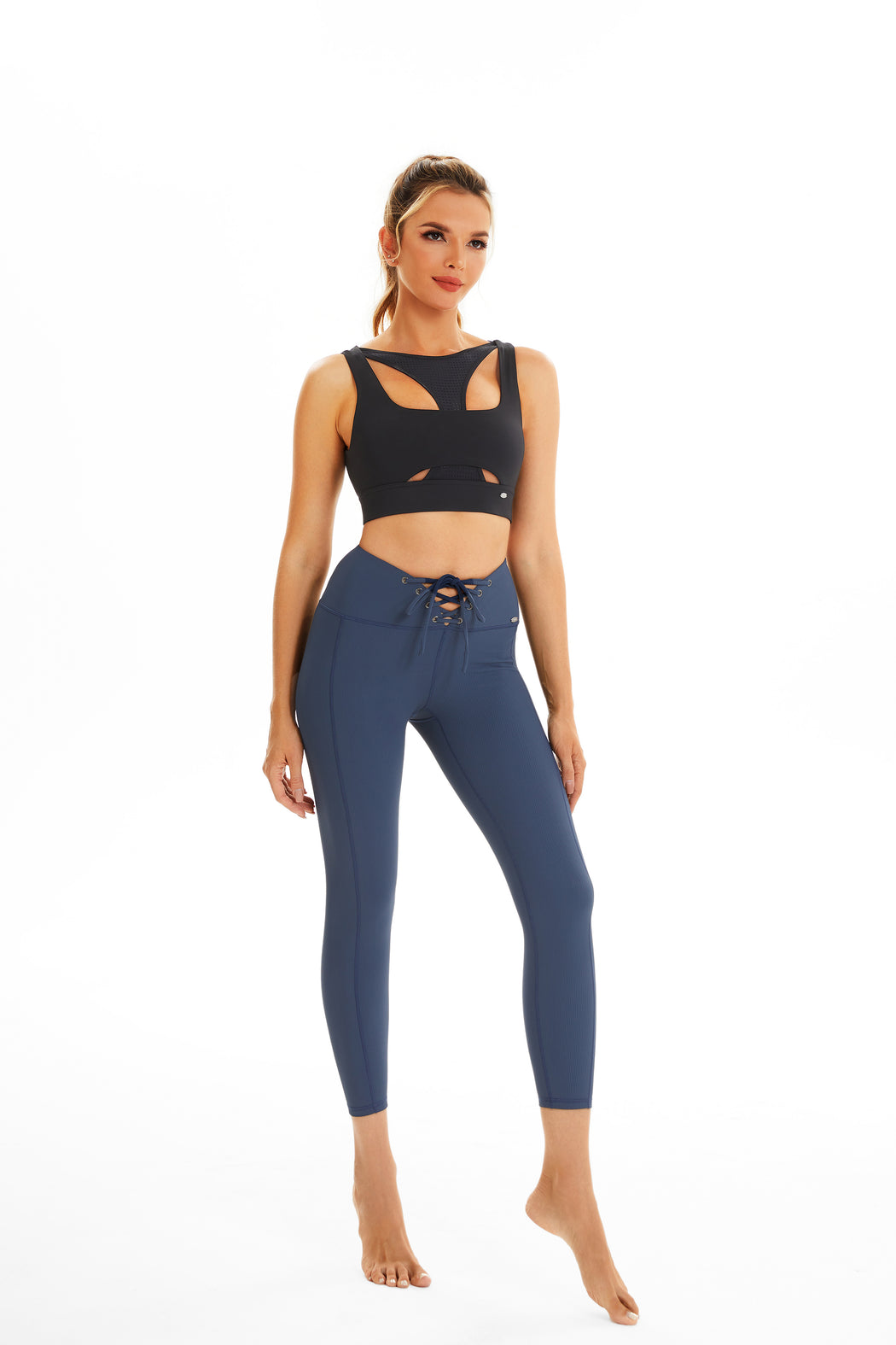 Ultra Hold High Neck Mesh Sports Bra Top