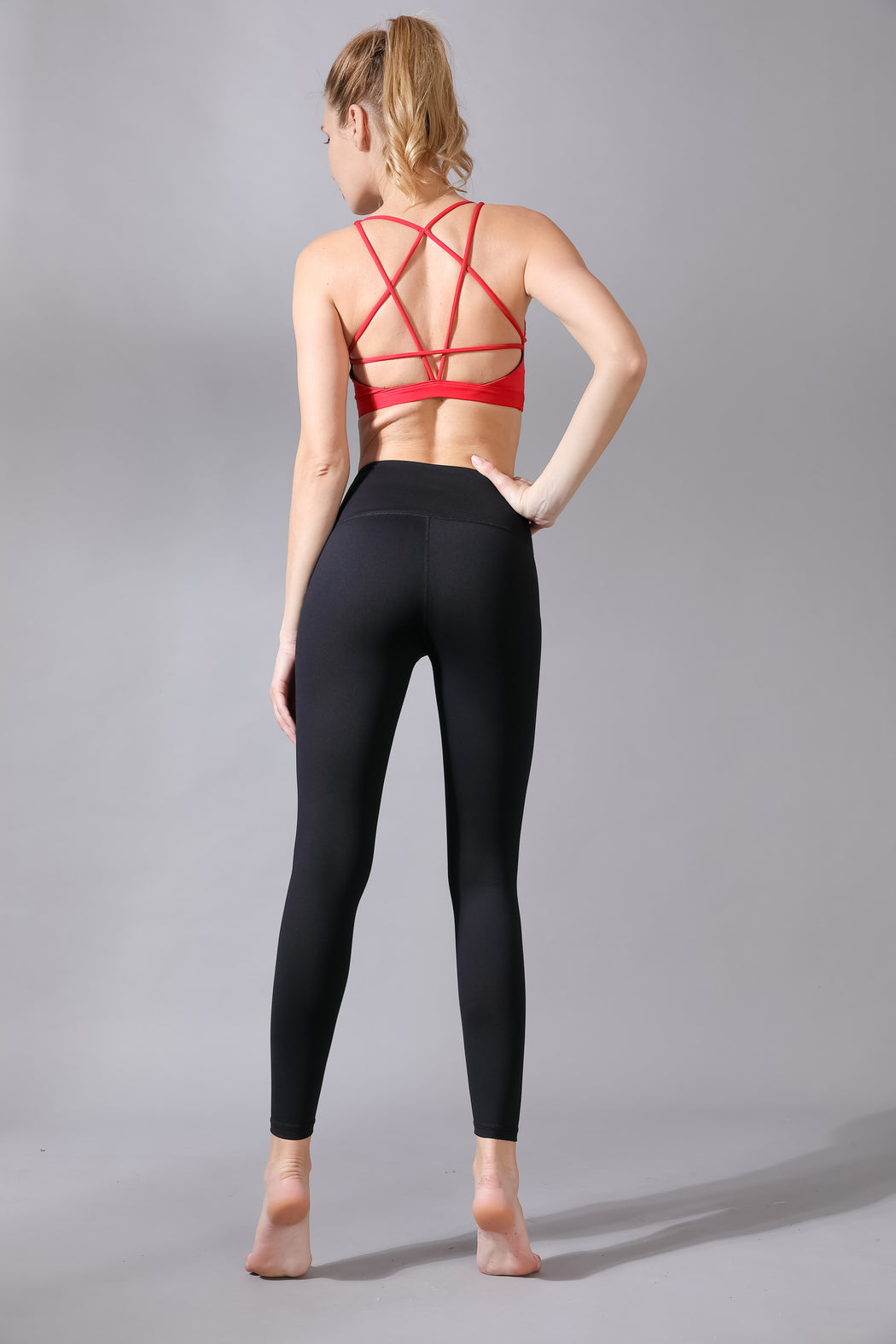 LUMI Red Strappy Active Sports Bra