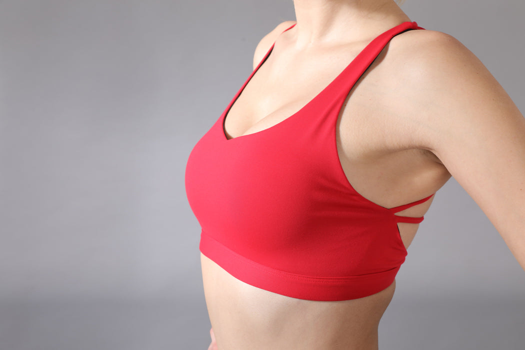 LUMI Red Strappy Active Sports Bra