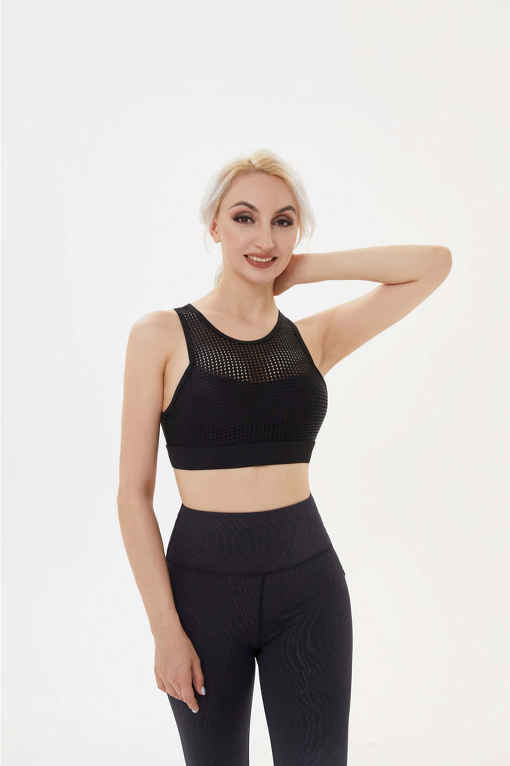 YOF Free To Be Wild Mesh Criss Cross Back Sports Bra