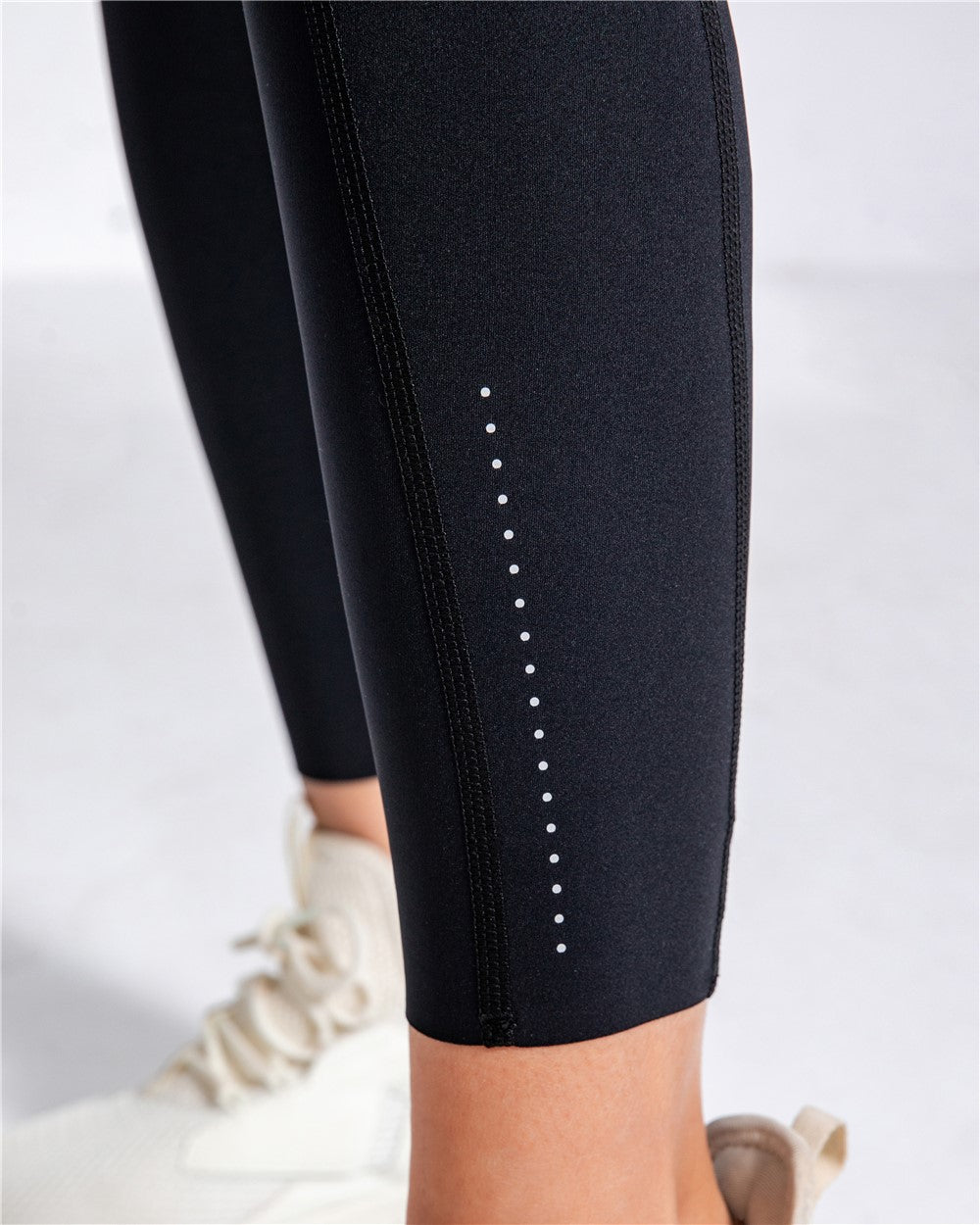 High Waist Adjustable Length Breathe Leggings Black