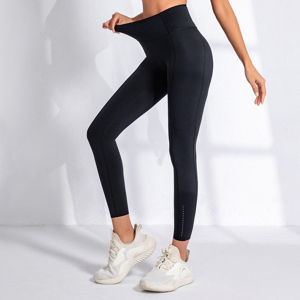 High Waist Adjustable Length Breathe Leggings Black