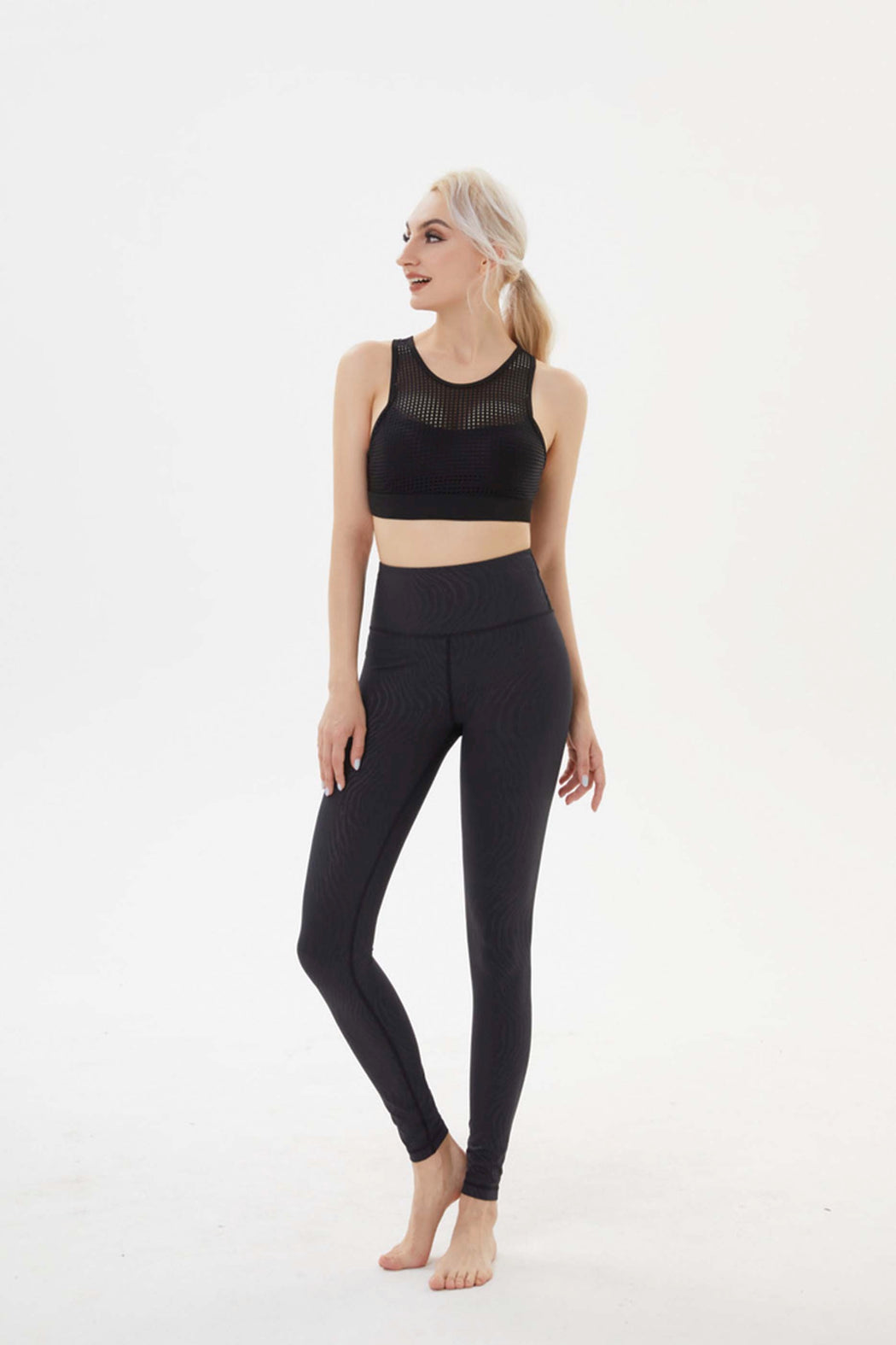 YOF Free To Be Wild Mesh Criss Cross Back Sports Bra