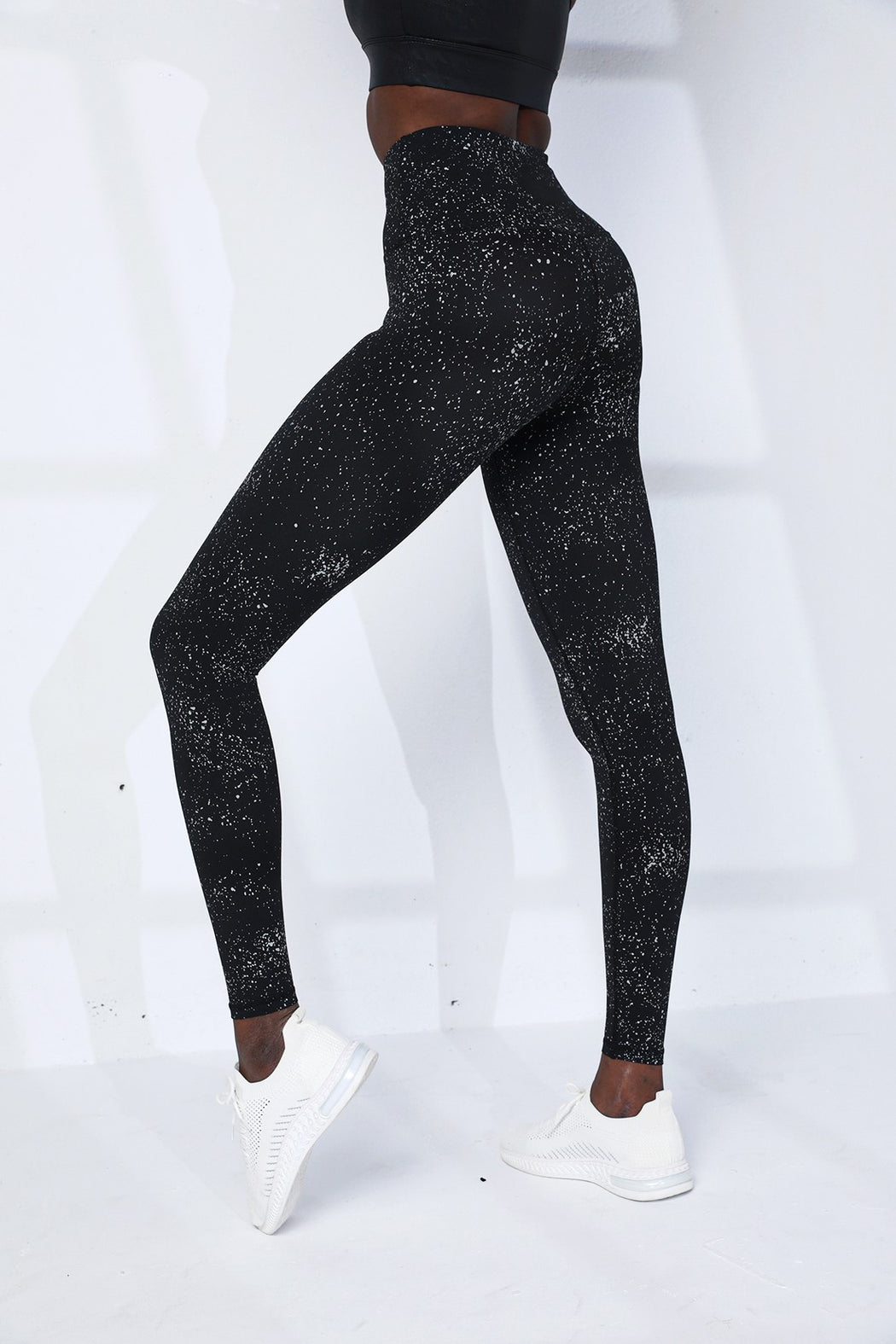 High Waist DIVA Active Silver Glitter Leggings