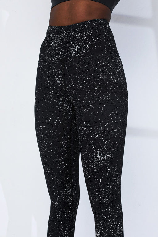 High Waist DIVA Active Silver Glitter Leggings