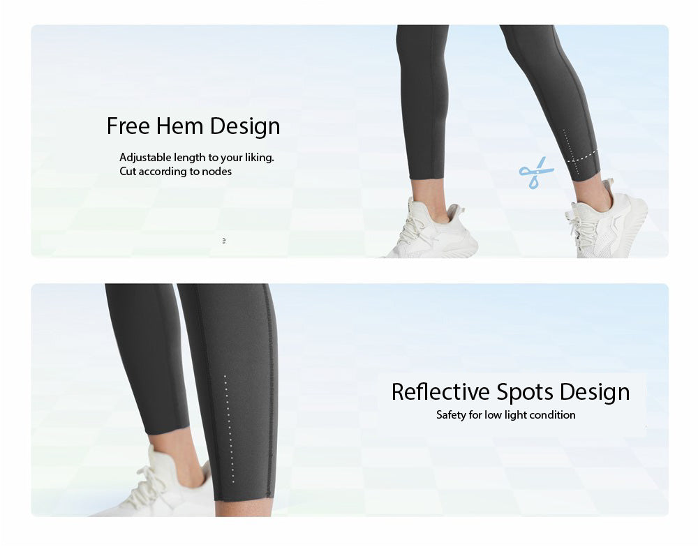 High Waist Adjustable Length Breathe Leggings Black