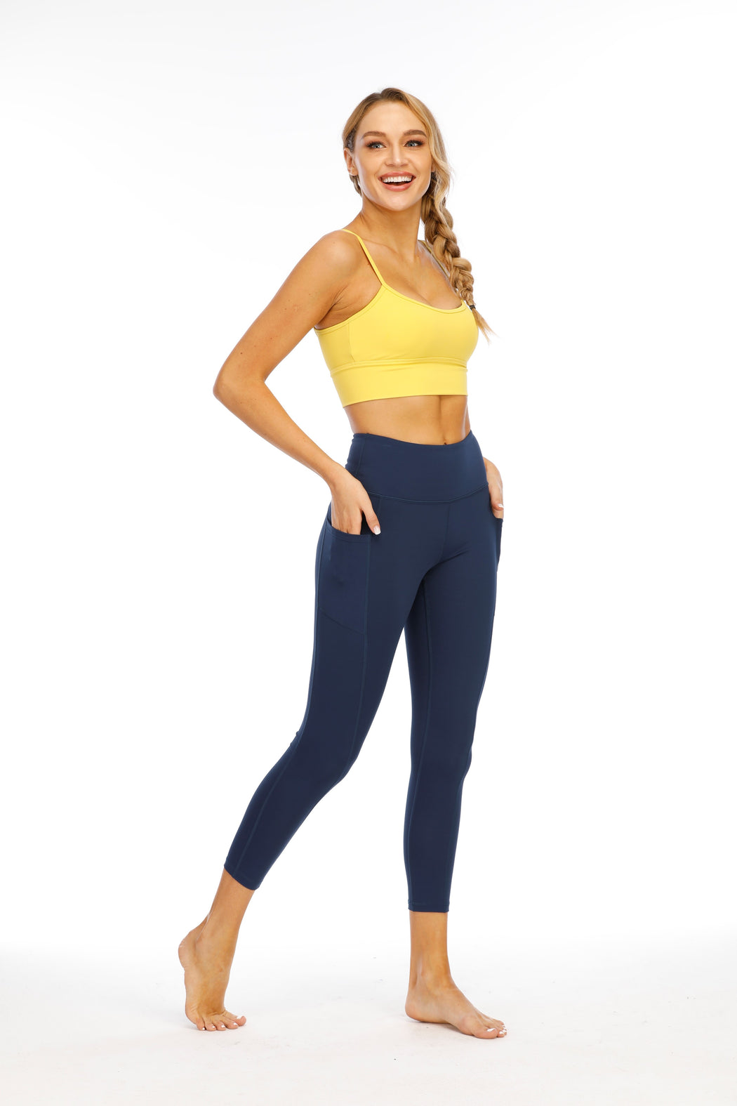 Dhyāna Midnight Blue Pockets Leggings