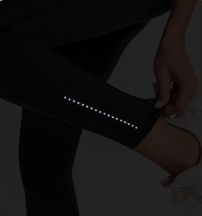 High Waist Adjustable Length Breathe Leggings Black