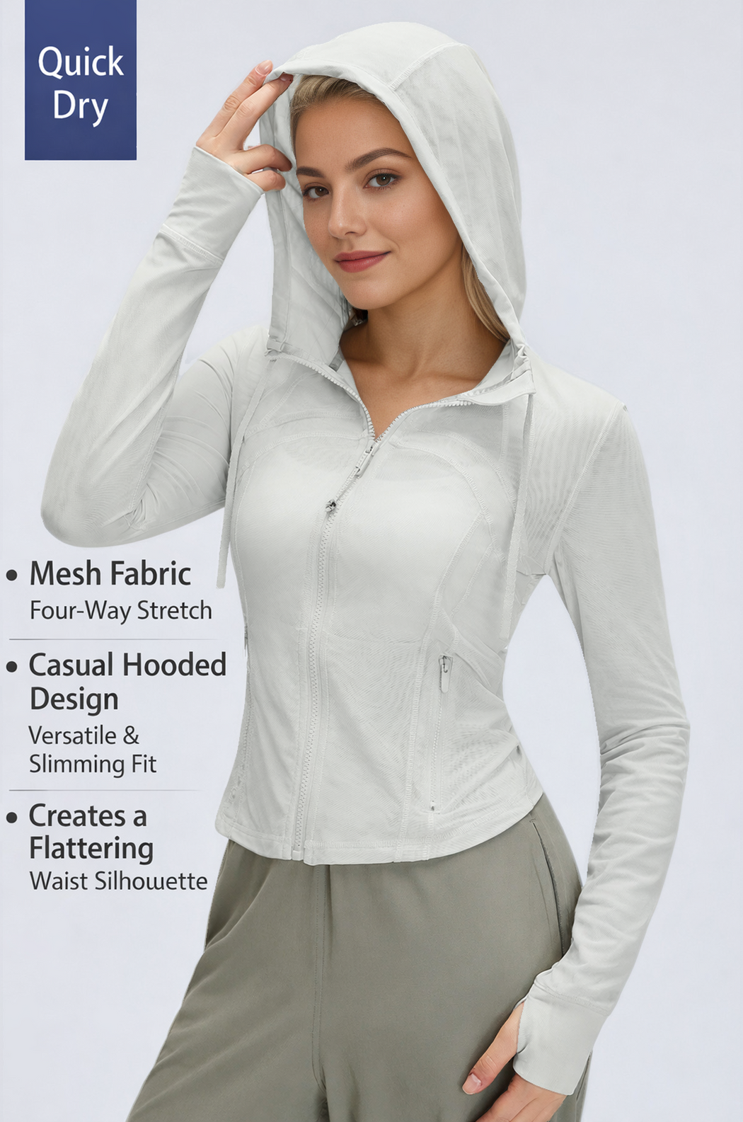 LUNARÉ Mesh Hooded Jacket