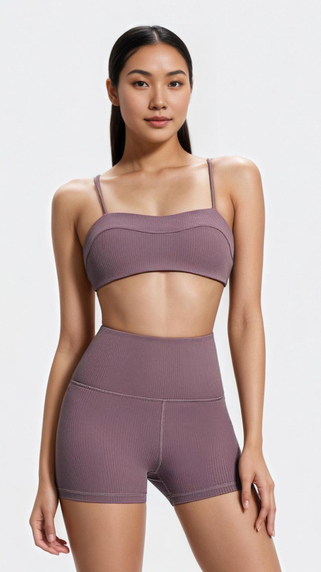 EcoLuxe Rib Strappy Bra