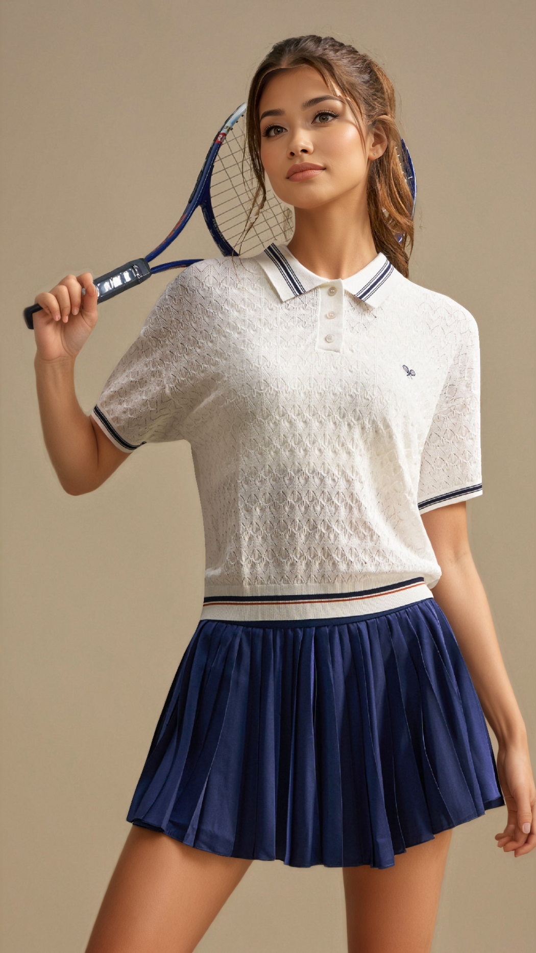 Retro Jacquard Polo – Court Edition