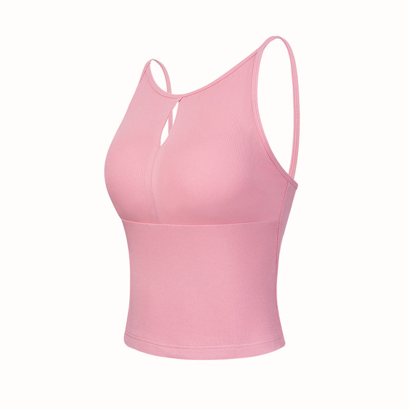 Camille Hollow-Strap Fixed Cup Sports Cami