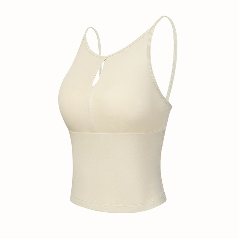 Camille Hollow-Strap Fixed Cup Sports Cami
