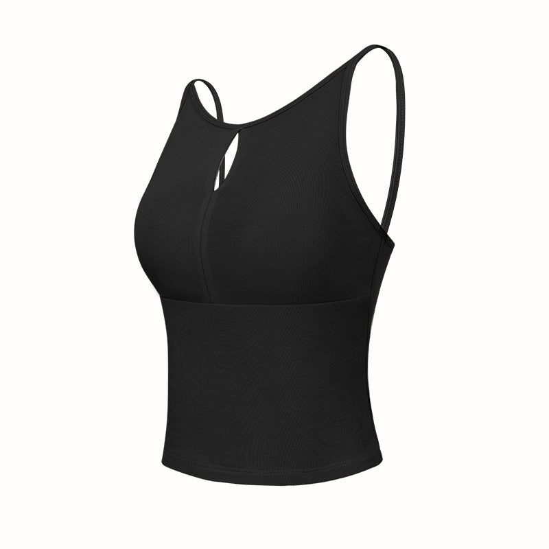 Camille Hollow-Strap Fixed Cup Sports Cami