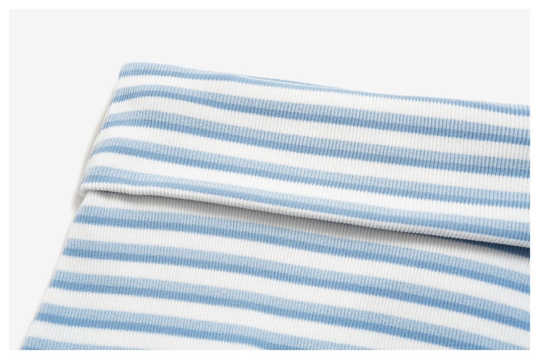 Mimi Stripe Fold-Over Shorts
