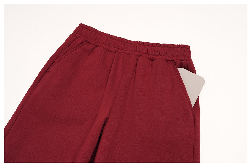 The Cloud-Line Brushed Cotton-Blend Cropped Zip Jacket & Wide-Leg Pants Set