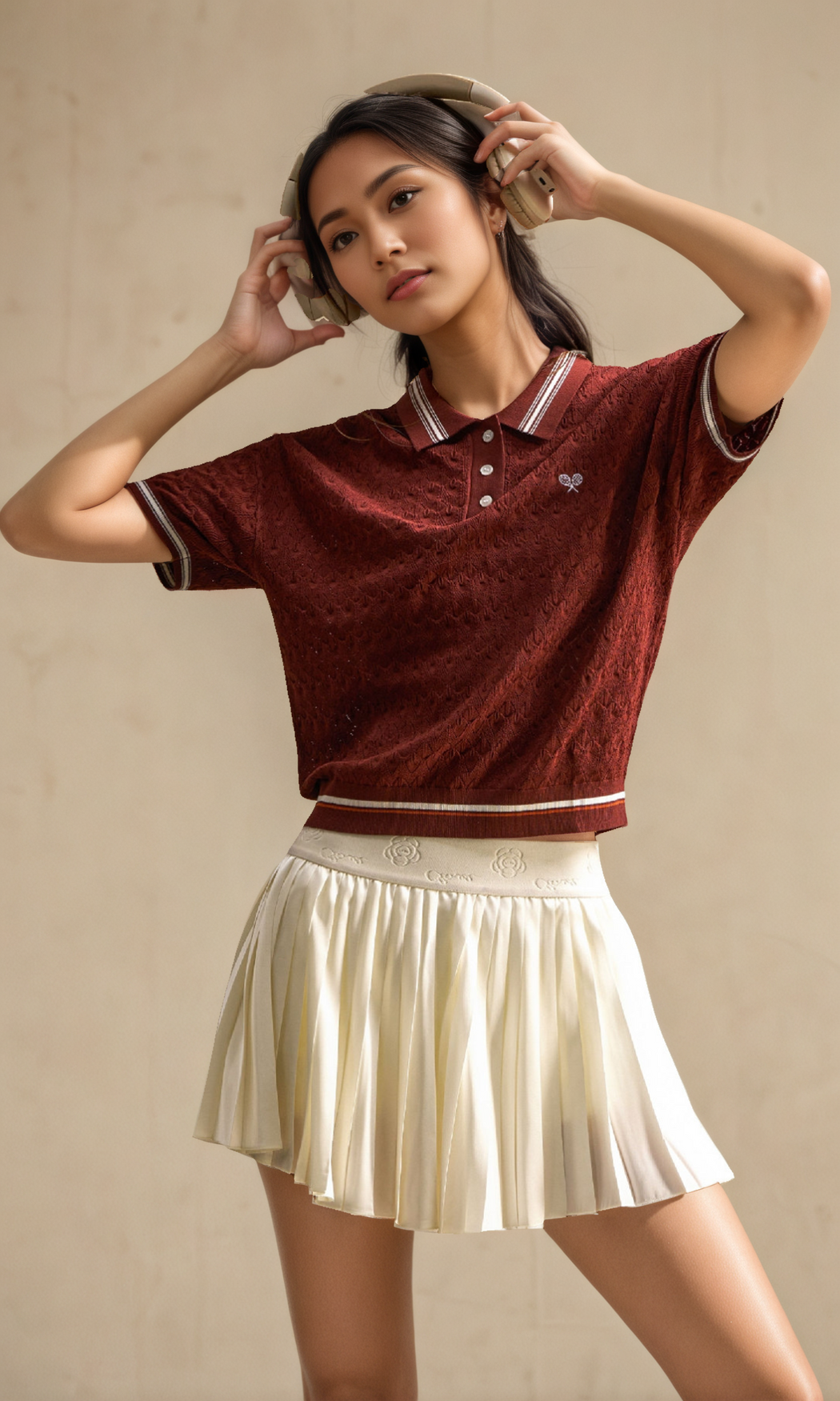 Retro Jacquard Polo – Court Edition