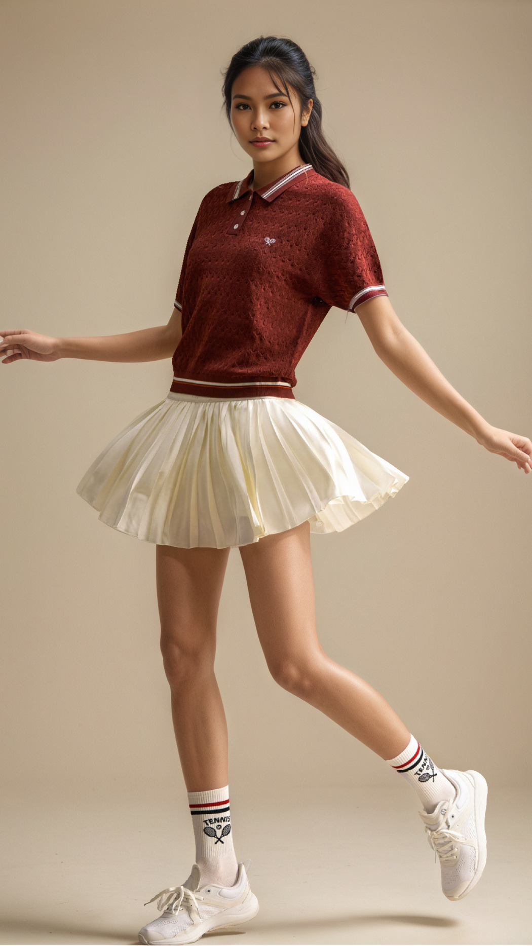 Retro Jacquard Polo – Court Edition