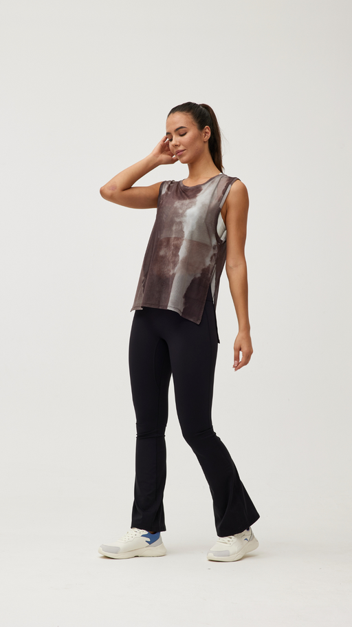 Marble Print Sleeveless Tank Top