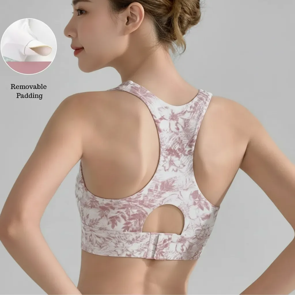 SereneBloom Print Bra Top