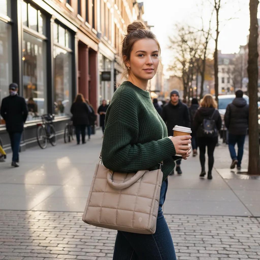 PuffGo Square Crossbody Puffer Bag
