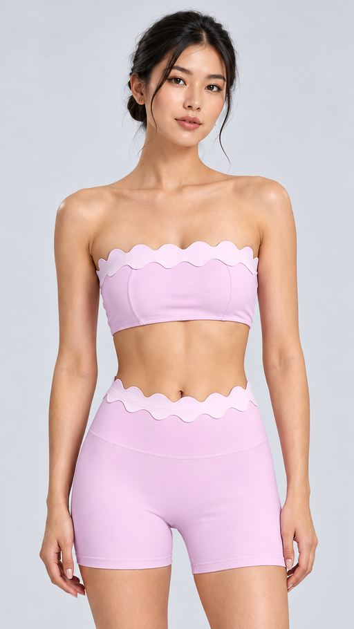 Ondine Scalloped Tube Top & Short Set
