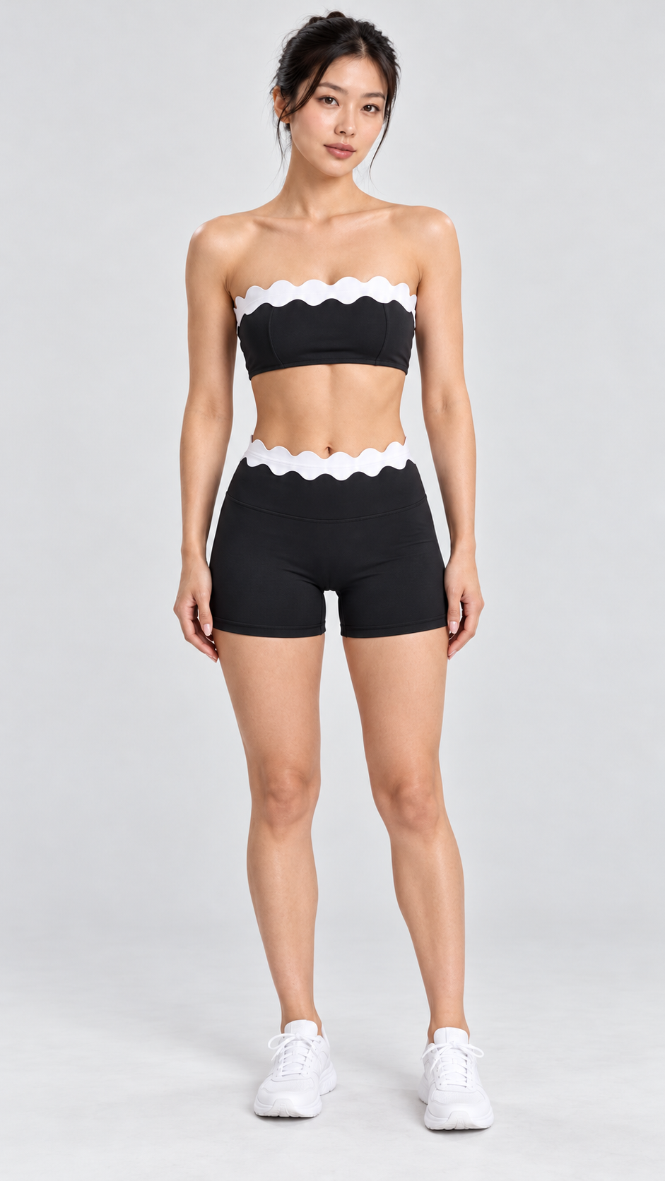 Ondine Scalloped Tube Top & Short Set