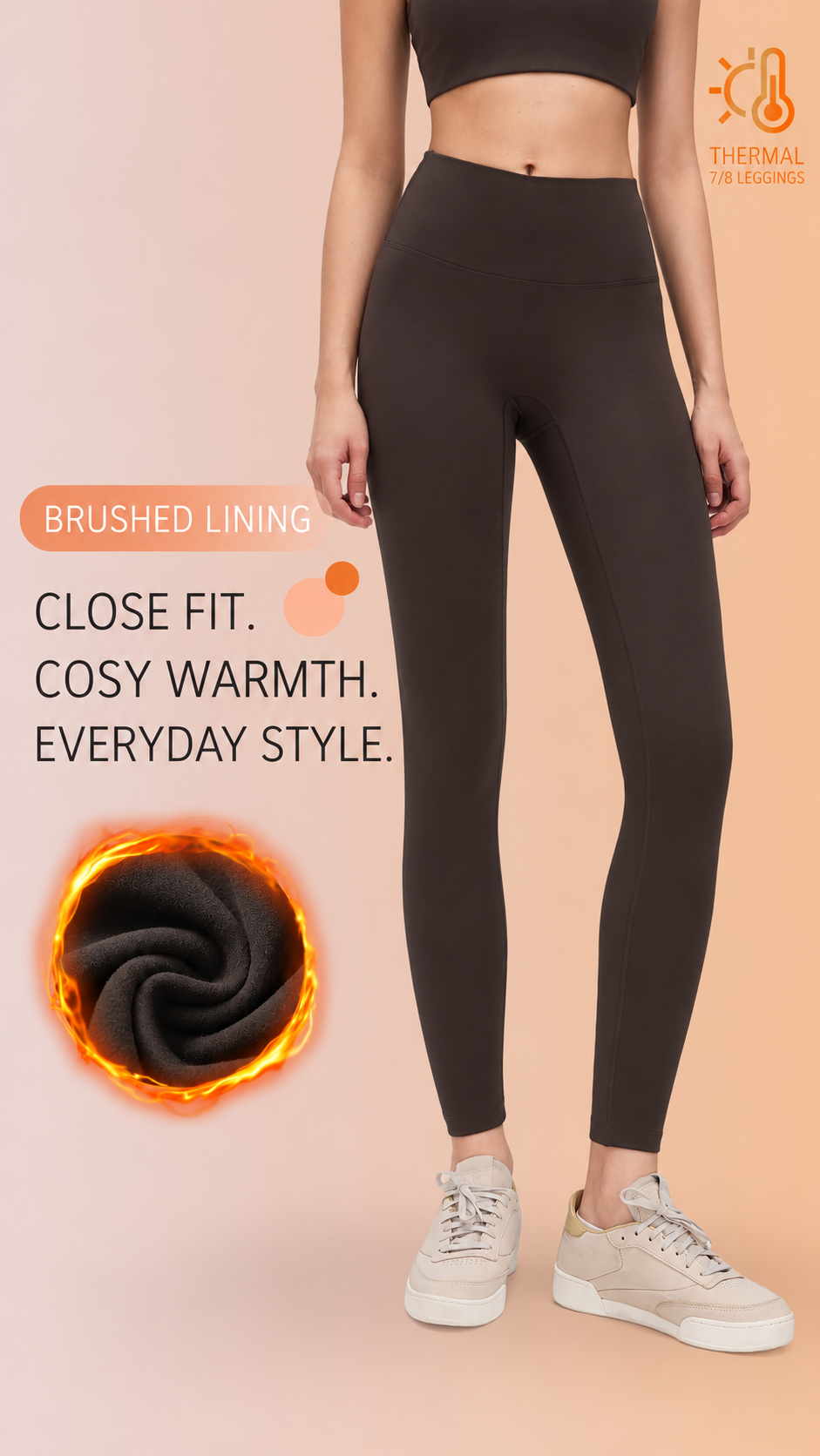Veyla Women’s High-Waist Fleece-Lined 7/8 Leggings