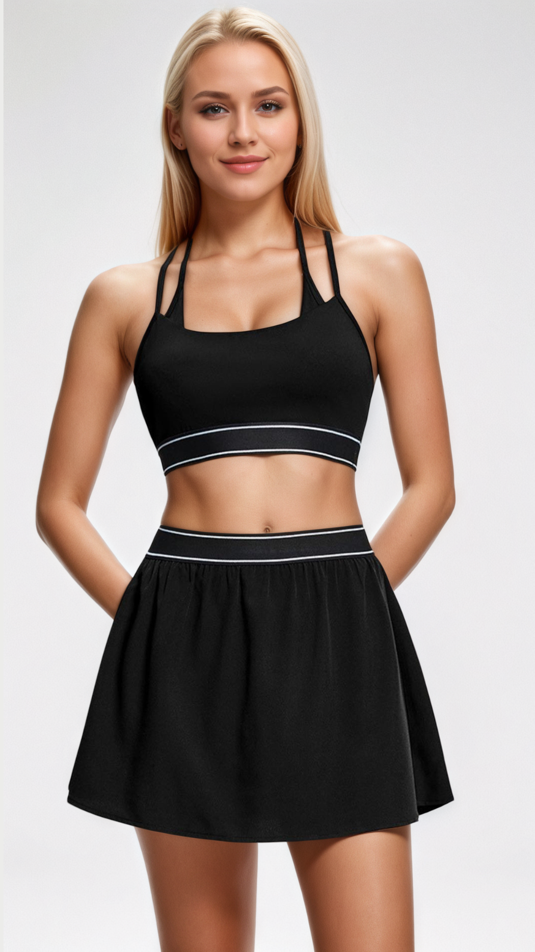 ELARA Cross Back Bra Top