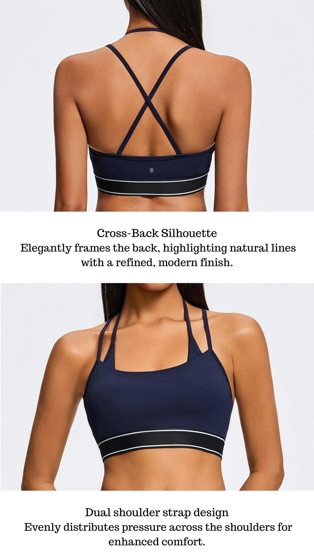 ELARA Cross Back Bra Top