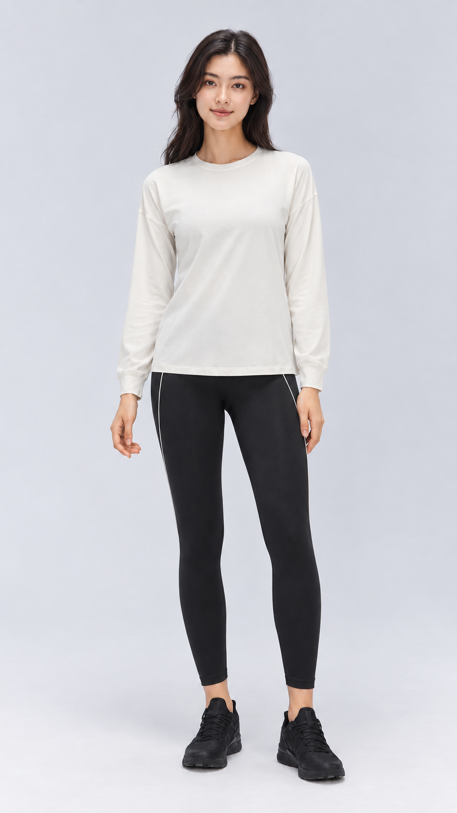 Nara Cotton-Rich Stretch Long Sleeve Top