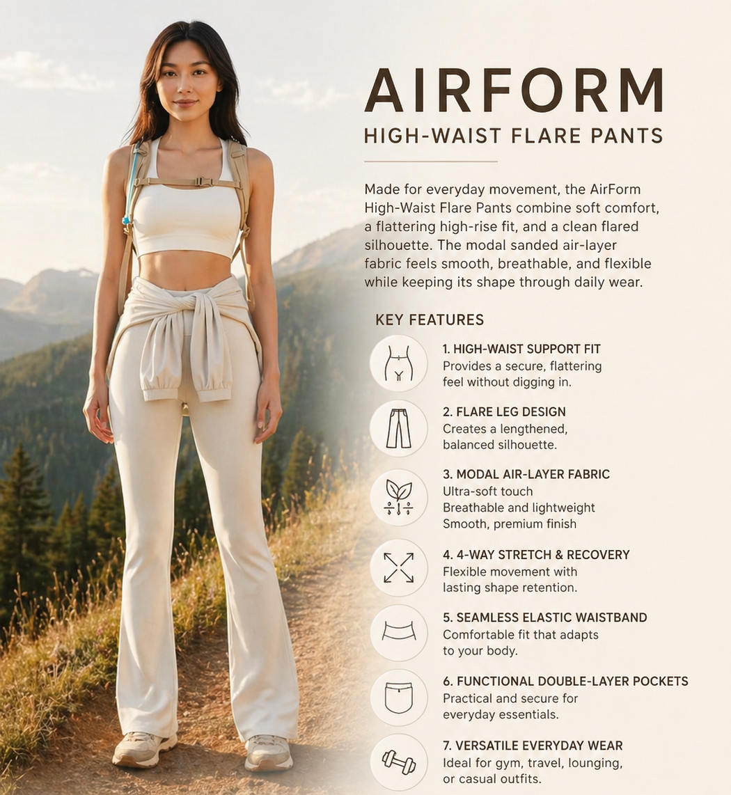 AirForm High-Waist Flare Pants