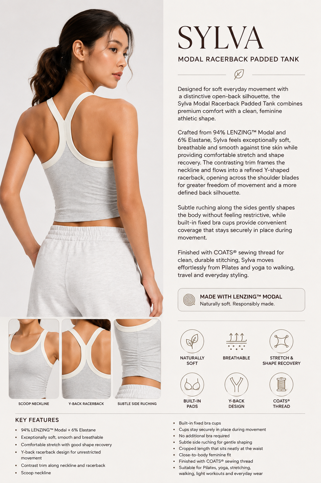 Sylva Modal Racerback Padded Tank