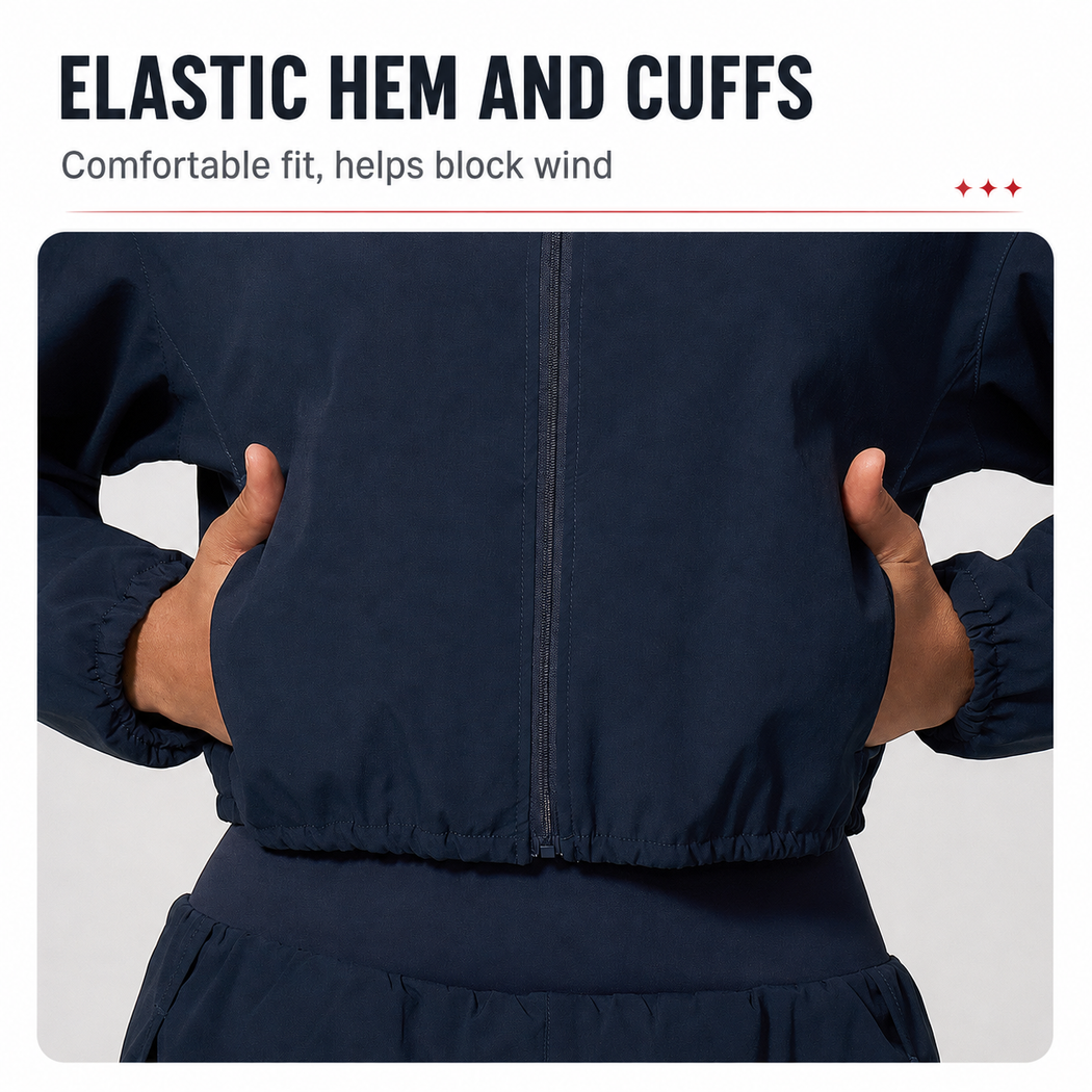Quick-drying zipper windproof stand-up collar jacket