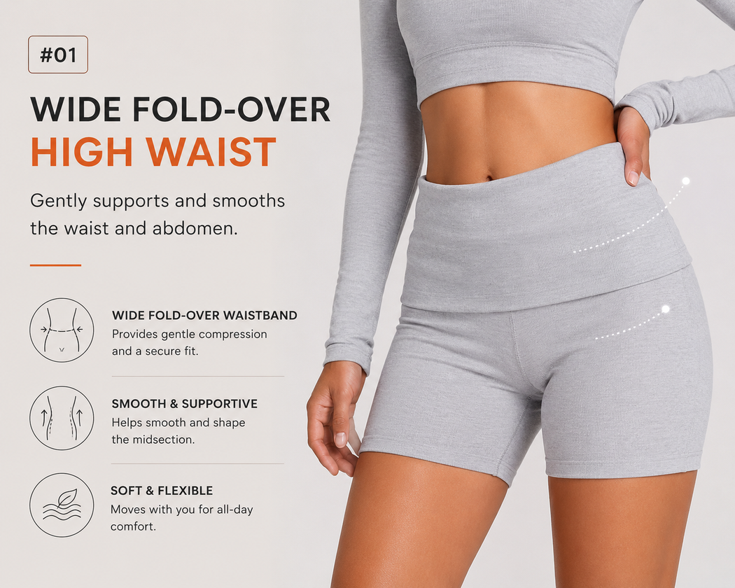 Riva Ribbed Fold-Over Set