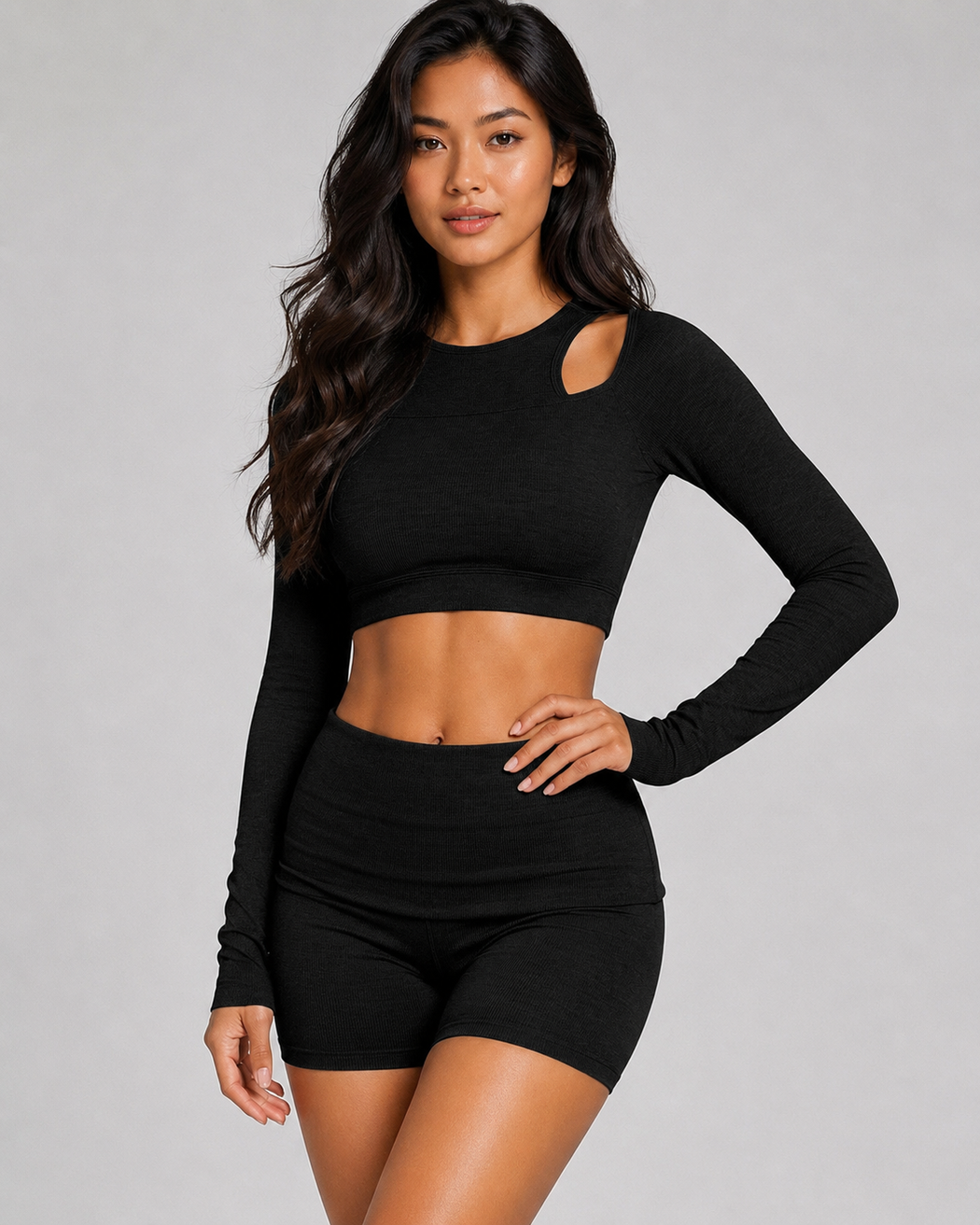 Riva Ribbed Fold-Over Set