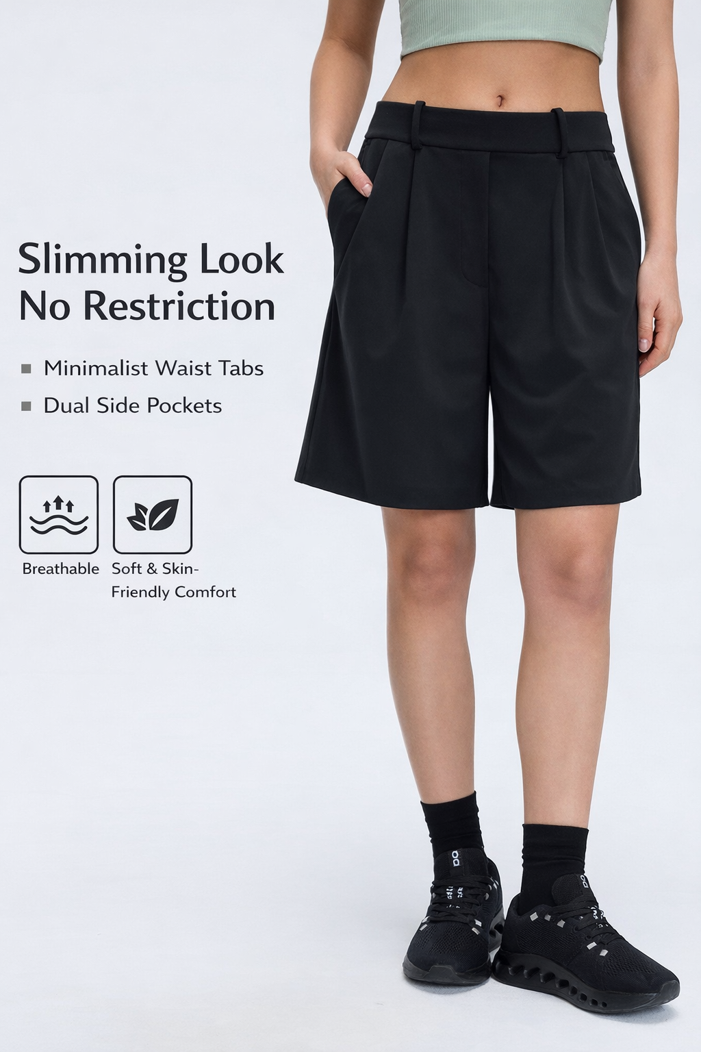 ELAN A-Line High-Waist Shorts