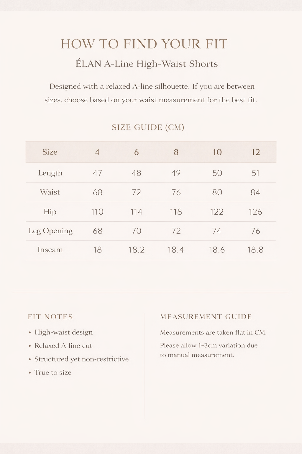 ELAN A-Line High-Waist Shorts