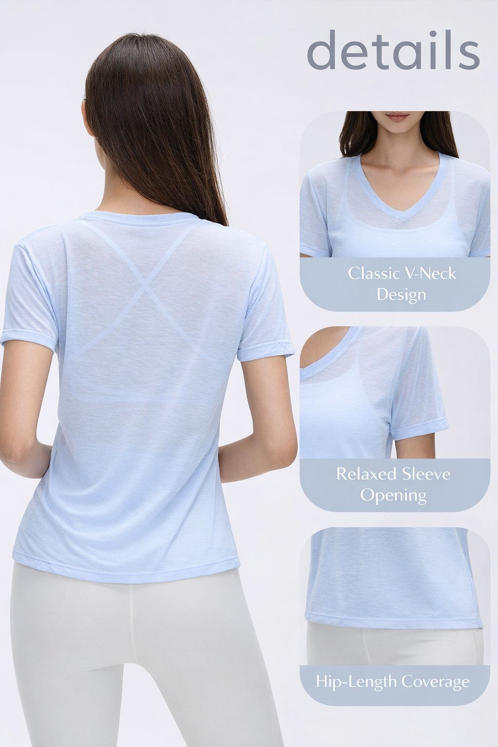 Lunaris Flow V Neck Tee