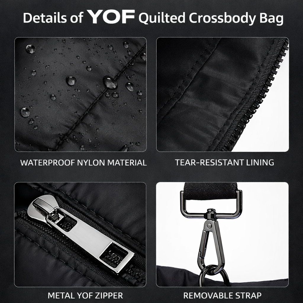 PuffGo Square Crossbody Puffer Bag