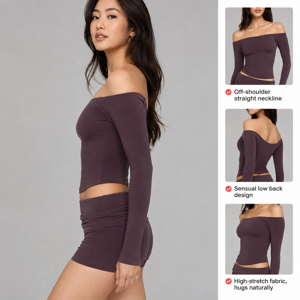 Vera Off-Shoulder Long Sleeve Top