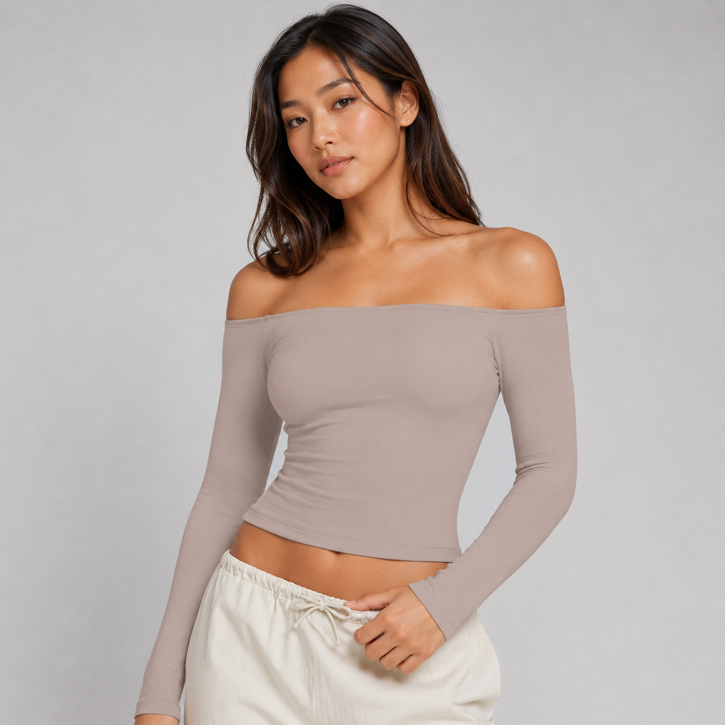 Vera Off-Shoulder Long Sleeve Top