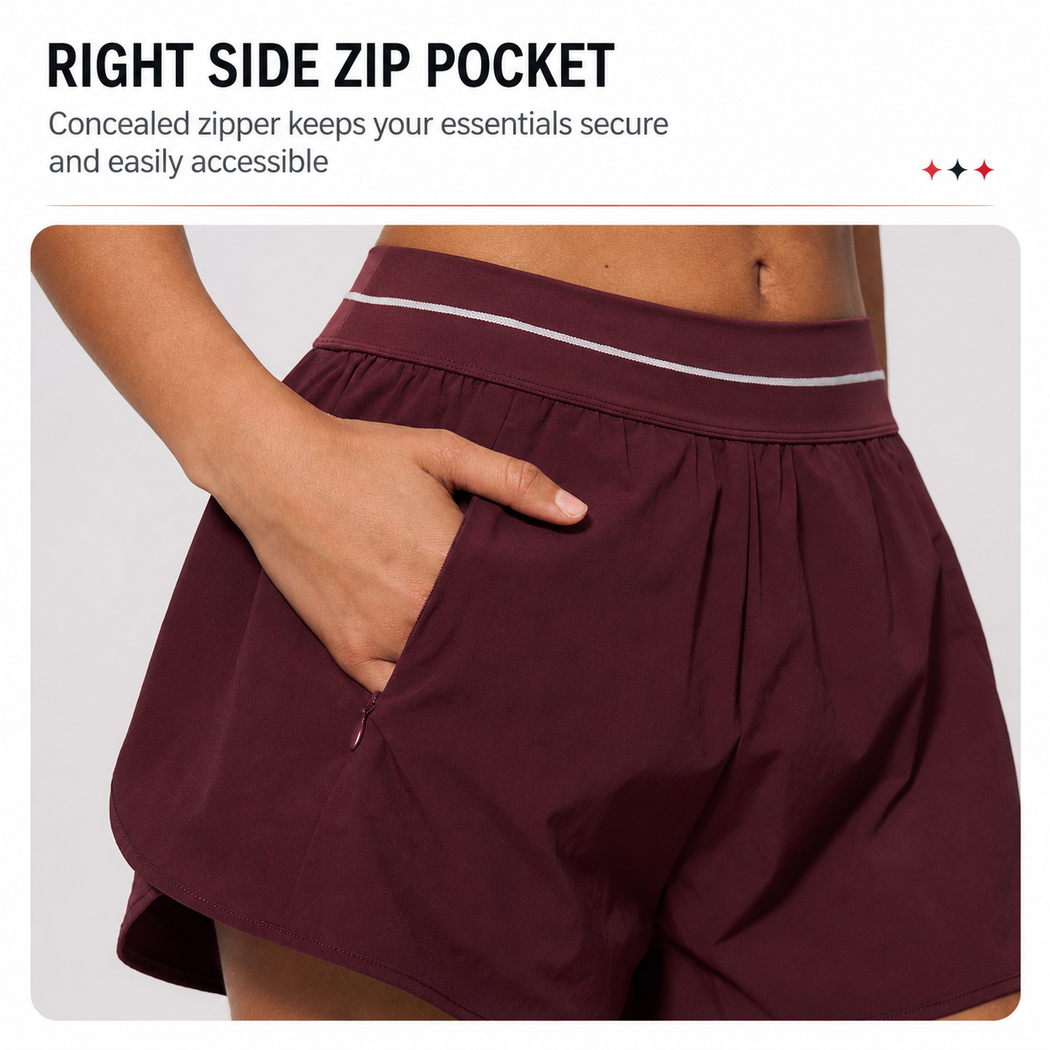 Elvara Quick-Dry Sports Shorts