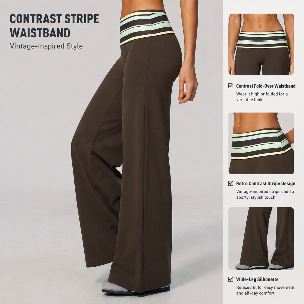 Maris Fold-Over Wide-Leg Pants