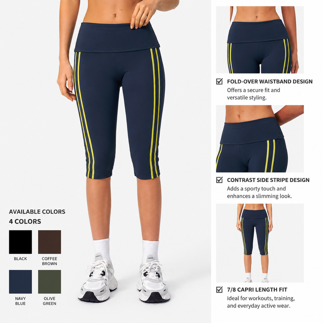 Aeris Stripe Capri Legging