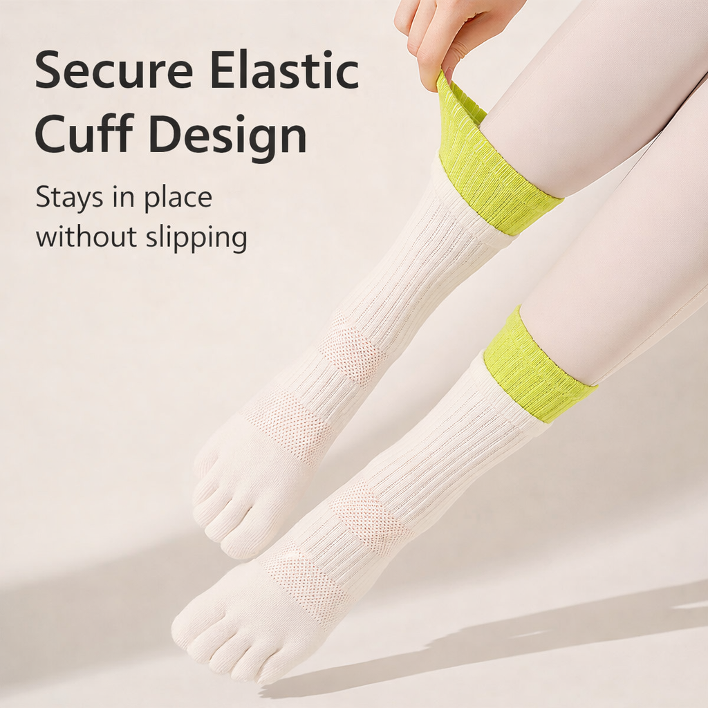 PureCom Five-Toe Grip Socks